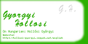 gyorgyi hollosi business card