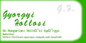 gyorgyi hollosi business card
